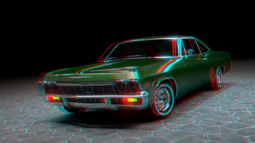 Chevrolet Impala 1965 -anaglyph